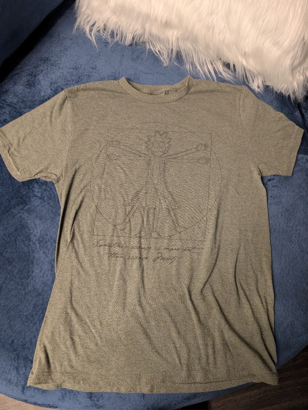 Rick and Morty Adult Swim ripple junction Vitruvian Man shirt